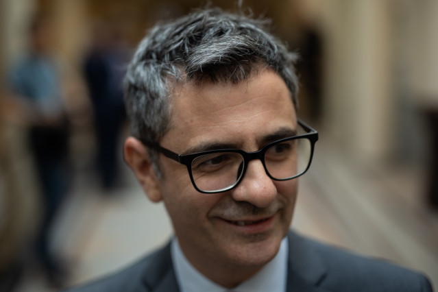 El ministro de la Presidencia, Justicia y Relaciones con las Cortes, Félix Bolaños, durante un pleno en el Senado, a 19 de marzo de 2024, en Madrid (España).