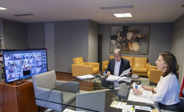 La vicepresidenta segunda de la Xunta y responsable de Vivenda en funciones, Ángeles Vázquez, participa de forma telemática en la Conferencia Sectorial de Vivienda