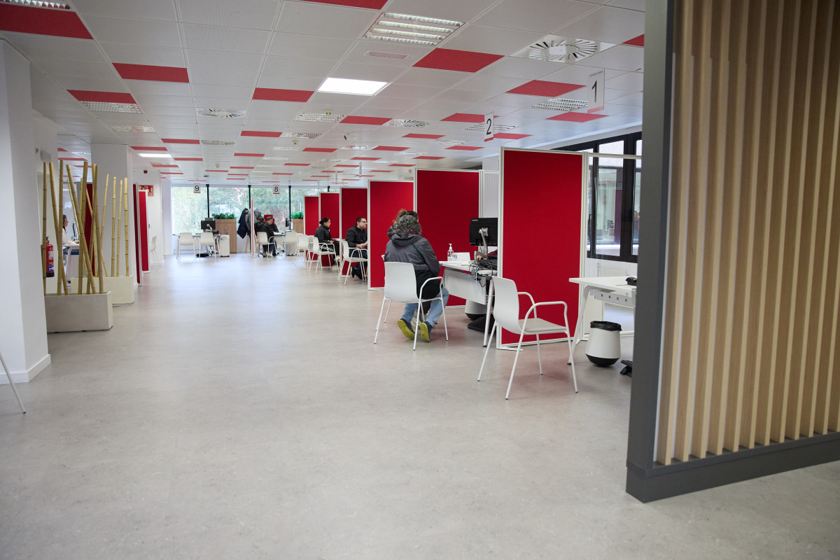 Una de las instalaciones por dentro de una oficina de empleo del SEPE.