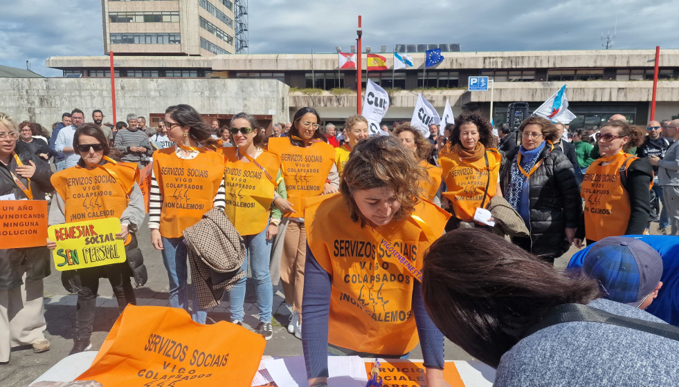 Imagen de la protesta de este viernes.