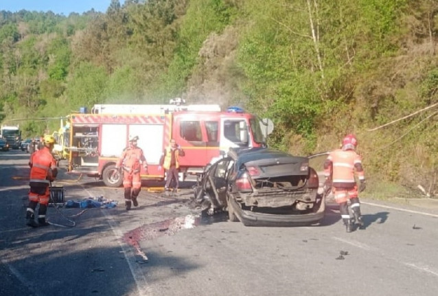 Accidente de tráfico con un fallecido en Pantón (Lugo)
