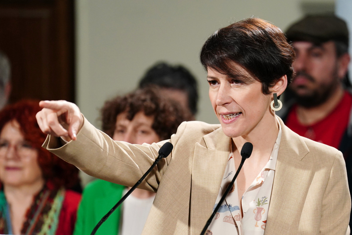 Archivo - La portavoz nacional del BNG, Ana Pontón, durante una rueda de prensa para valorar los resultados de las elecciones gallegas en la Executiva Nacional del BNG en el Hotel Palacio del Carmen,