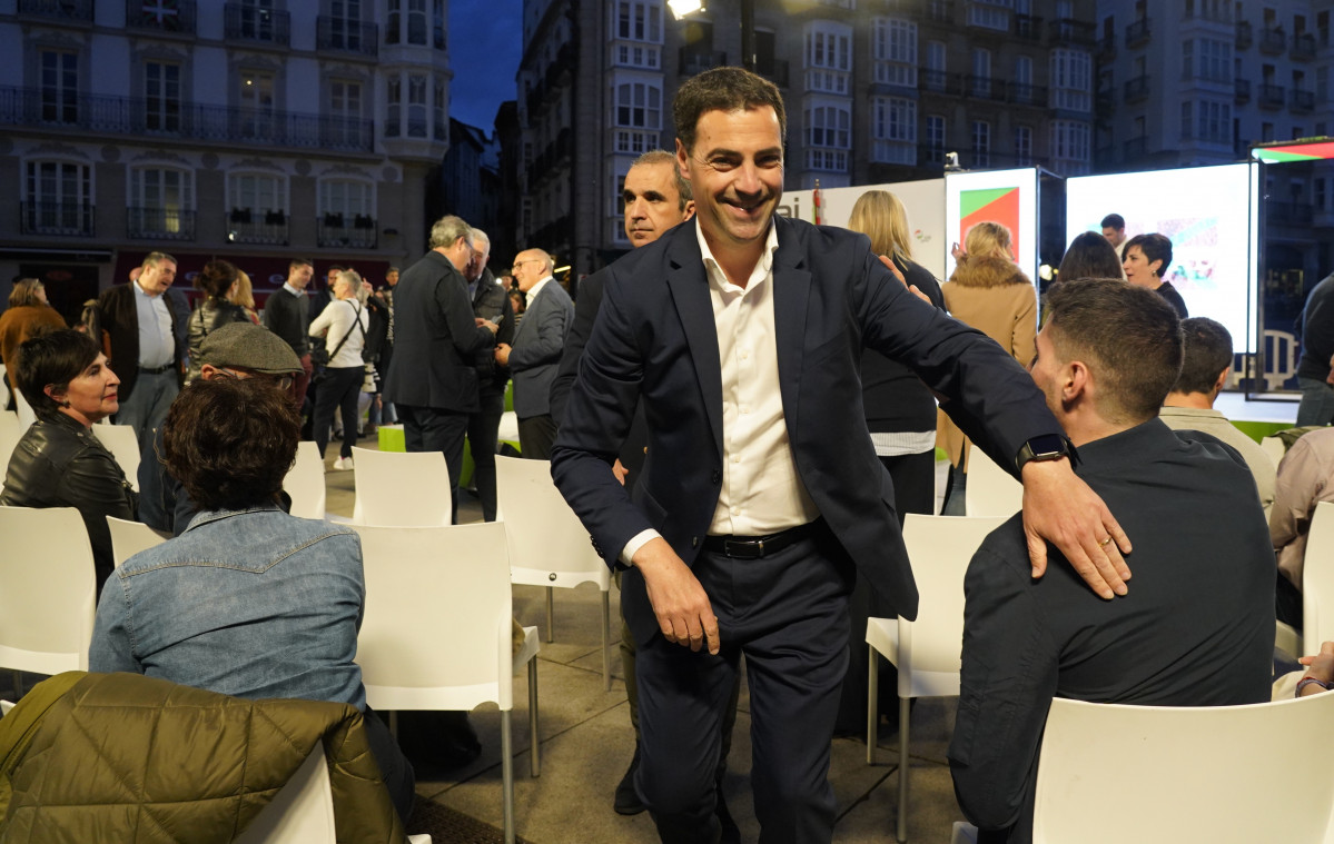 El candidato a Lehendakari y cabeza de lista por Bizkaia, Imanol Pradales