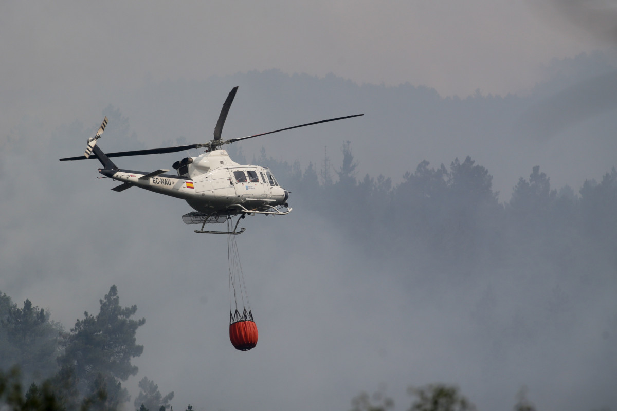 Archivo - Imagen de archivo de un incendio en Galicia