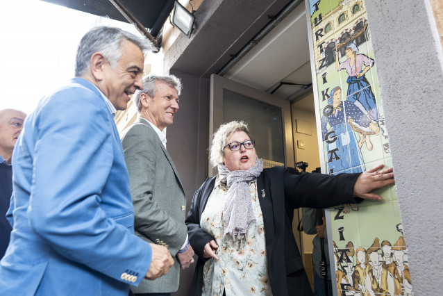 Alfonso Rueda visita un centro gallego en Santurtzi