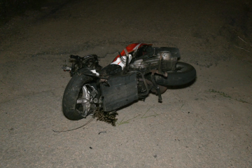 Moto dañada en el accidente mortal de Gondomar en una imagen publicada por CRTVG