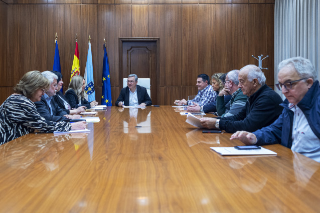 Reunión de la junta de gobierno de la Diputación de Ourense, dirigida por su presidente, Luis Menor.