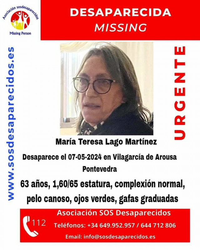 Buscan a una mujer de 63 años desaparecida en Vilaxoán, en Vilagarcía (Pontevedra) desde este martes