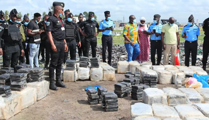 Alijo del clan de los Devesa aprehendido en San Juan Costa de Marfil en una imagen de 2022 de la DGPN