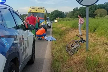 Ciclista fallecido en Gresande en una foto de Emerxencias Lalin