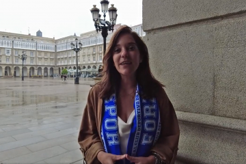 La alcaldesa Inés Rey García es una confesa seguidora del Deportivo de A Coruña