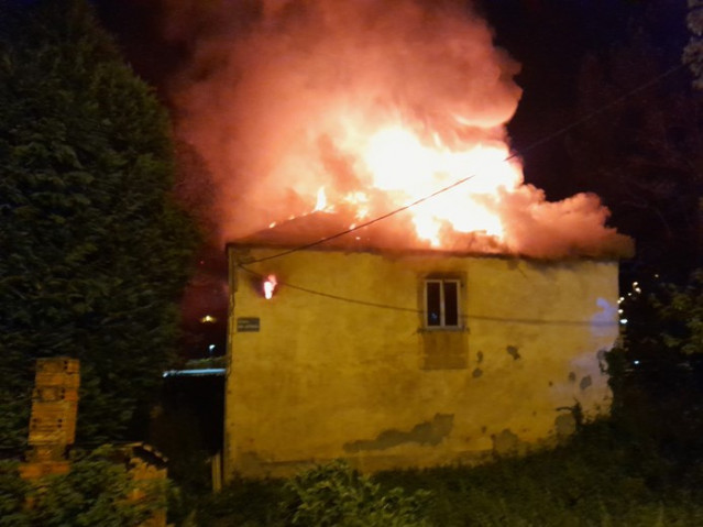 Incendio en una casa