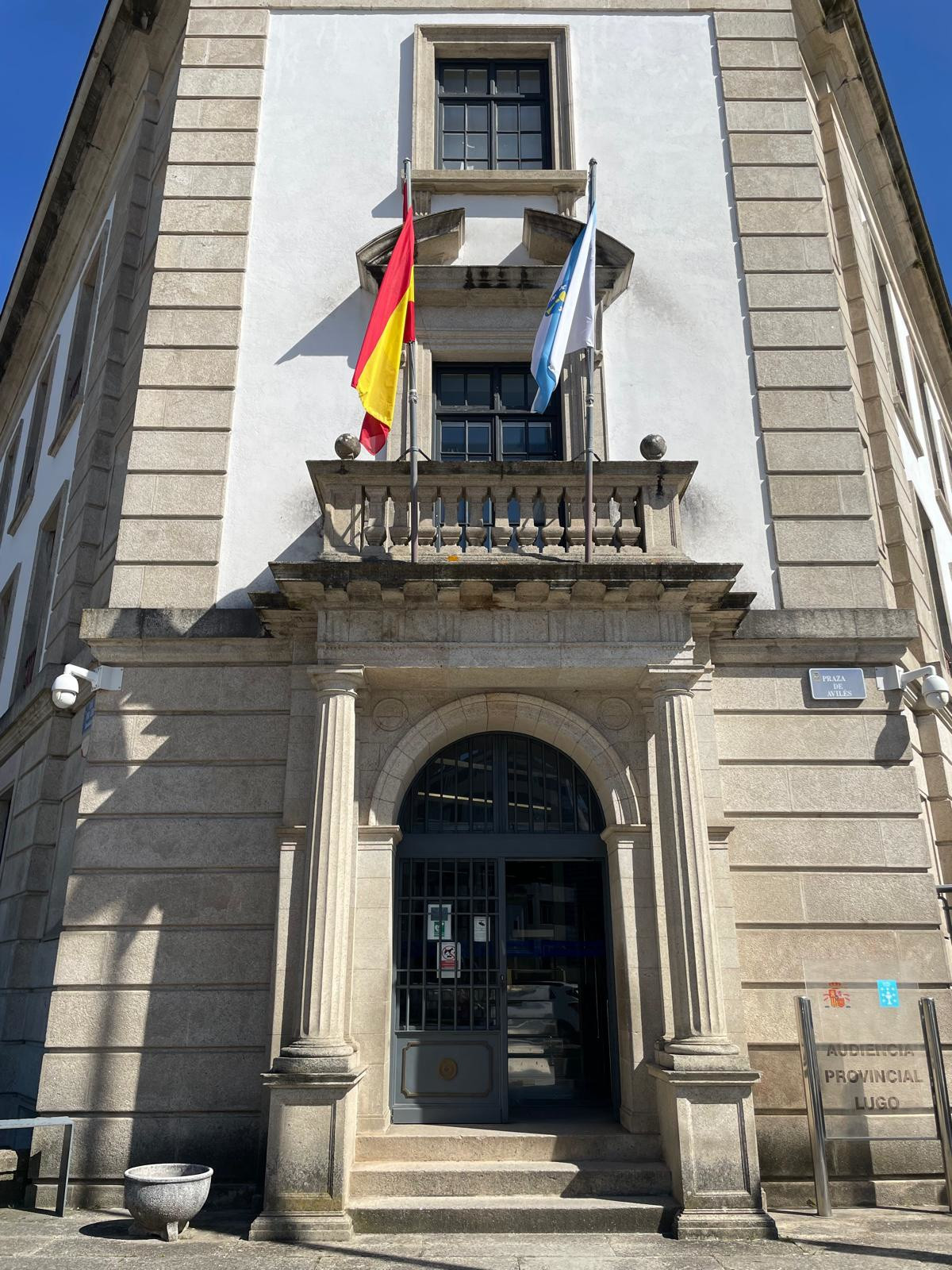 Fachada de la Audiencia Provincial de Lugo, que este martes acogerá el inicio de la vista de la pieza central de la Operación Carioca. En Lugo, a 3 de junio de 2024.