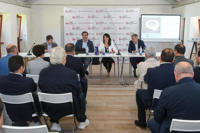 La conselleira de Vivenda e Planificación de Infraestruturas, María Martínez Allegue, en un acto en la Fundación Laboral da Construción.