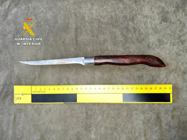 Imagen de la navaja incautada.