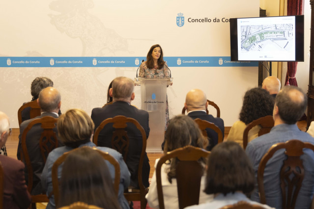 Presentación del proyecto de reurbanización de los Cantones, en A Coruña