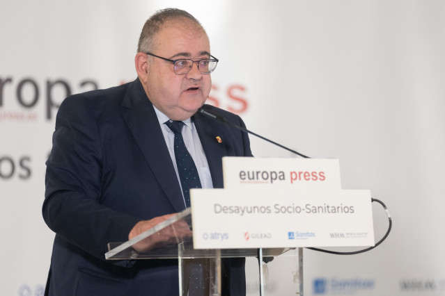 Archivo - El consejero de Sanidad de la Junta de Castilla y León, Alejandro Vázquez Ramos, interviene durante un desayuno socio-sanitario de Europa Press, en el Hotel Hyatt Regency, a 4 de noviembre de 2022, en Madrid (España).