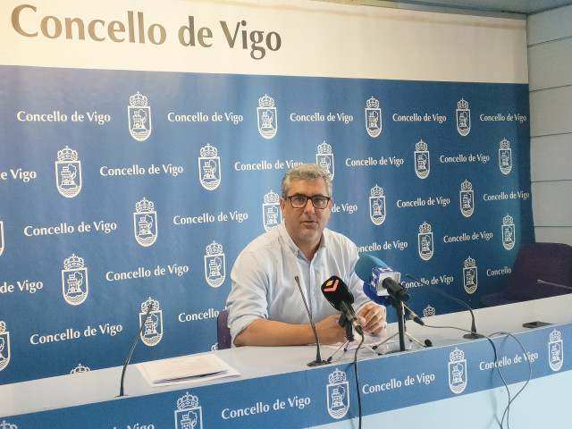 El portavoz del grupo municipal del PP en Vigo, Miguel Martín.