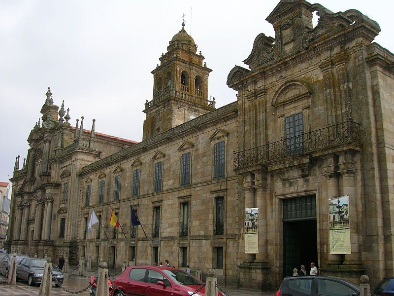 Fachada de San Salvador de Celanova, el monaterio que fundu00f3 San Rosendo