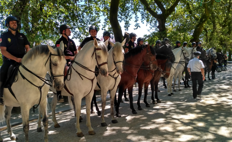​La Policía Nacional patrullará a caballo los montes y el Camino de Santiago