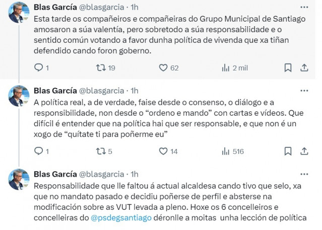 El alcalde de Ames destaca la responsabilidad de los ediles compostelanos y apela al dialogo frente al 