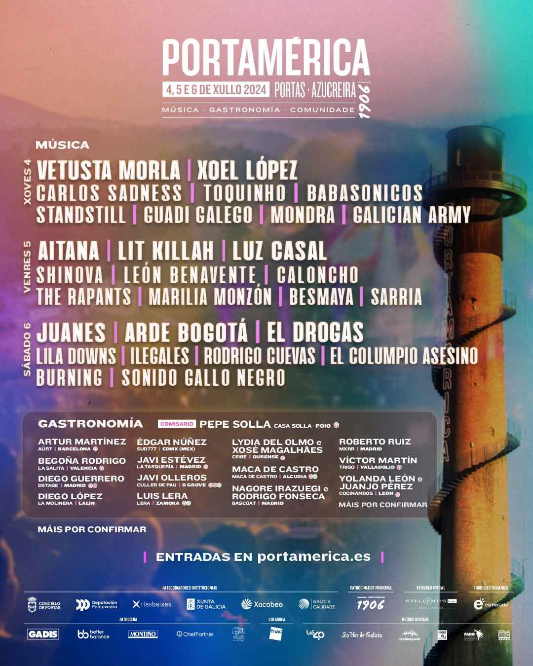 Cartel por dias Festival Portamerica 2024