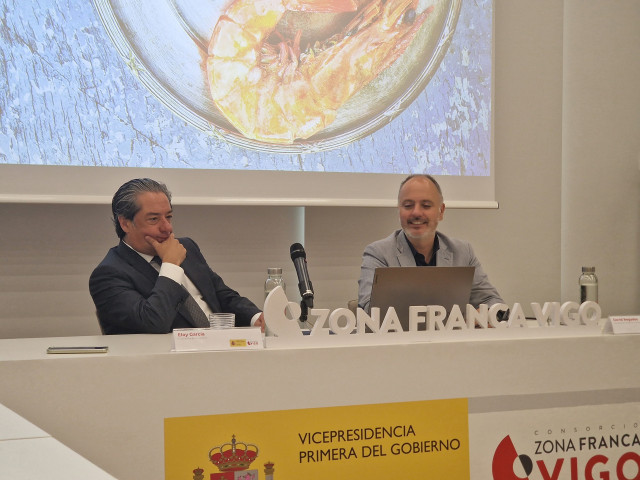 Eloy García y David Regades este miércoles en la presentación.