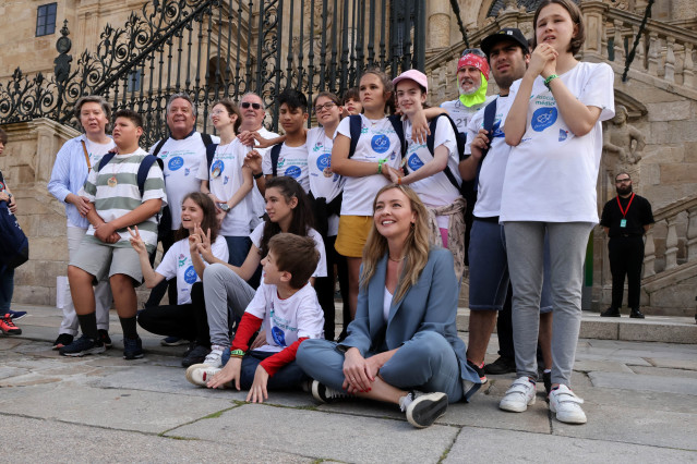 Fabiola Garcia recibe a peregrinos del programa Discamino