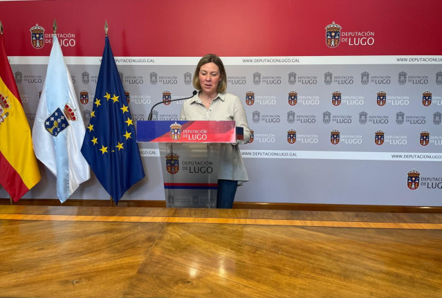 La portavoz socialista de la Diputación Provincial de Lugo, Pilar García Porto, durante la rueda de prensa convocada para informar de los asuntos tratados en la Junta de Gobierno. En Lugo, a 28 de junio de 2024.