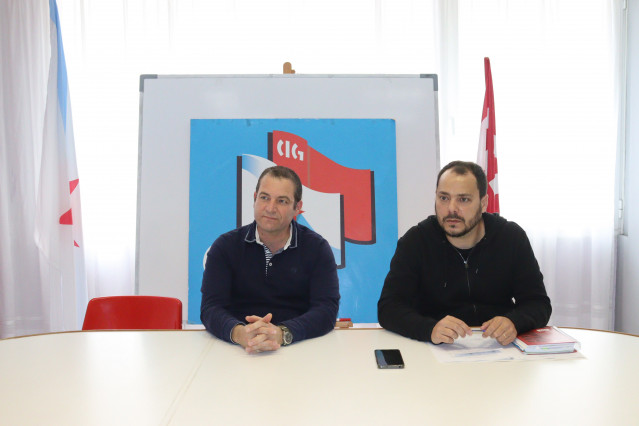 Rueda de prensa de la CIG en Carballo
