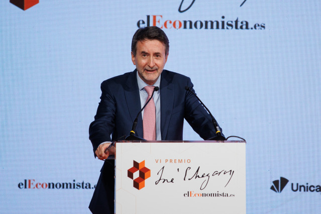 El Consejero Delegado de Repsol, Josu Jon Imaz, durante el Premio José Echegaray que concede elEconomista.es, en el Four Seasons Hotel Madrid, a 3 de julio de 2024, en Madrid (España). elEconomista.es concede este premio a aquellas personalidades con proy