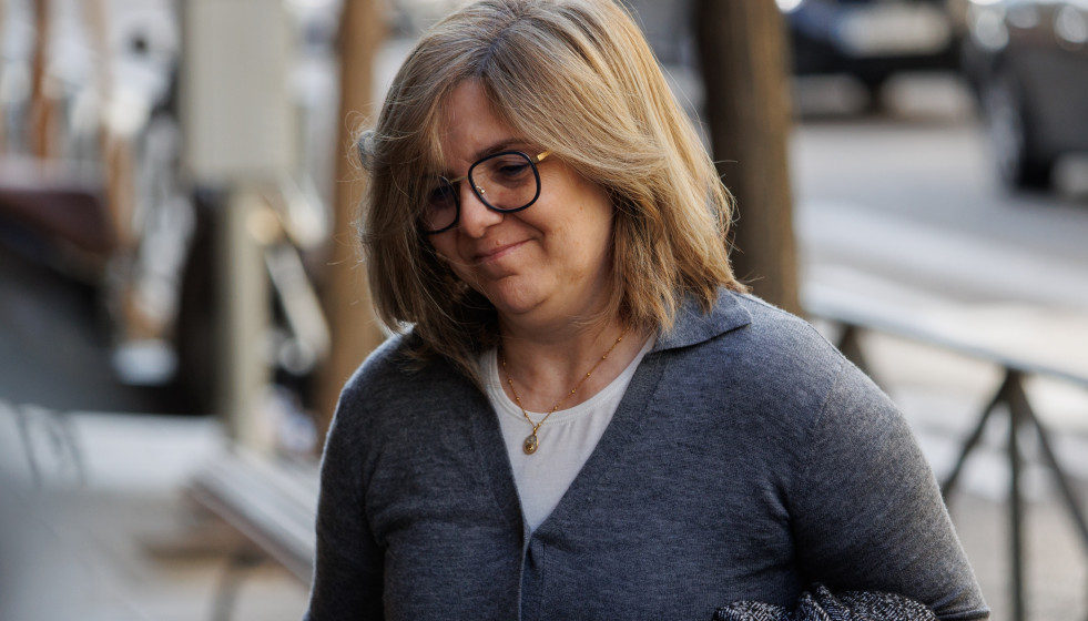 Archivo - La secretaria federal del PSOE exterior, Pilar Cancela, a su llegada a una reunión ejecutiva federal del PSOE en la sede de la calle Ferraz, a 19 de febrero de 2024, en Madrid.