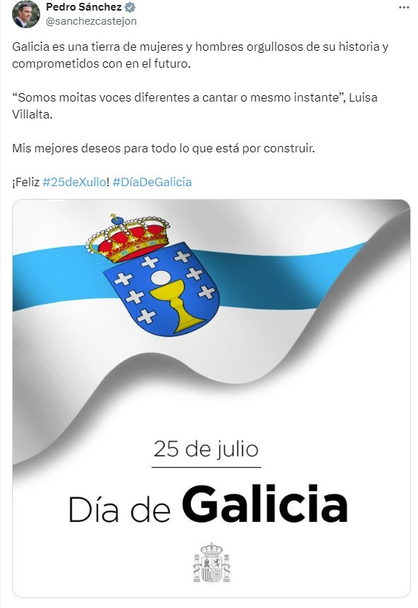 Pedro Sánchez: Galicia, tierra de 