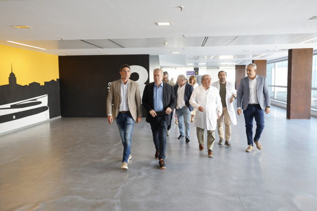 El conselleiro de Sanidade, Antonio Gómez Caamaño, durante su visita este viernes al Hospital Universitario Lucus Augusti de la capital lucense. En Lugo, a 26 de julio de 2024.