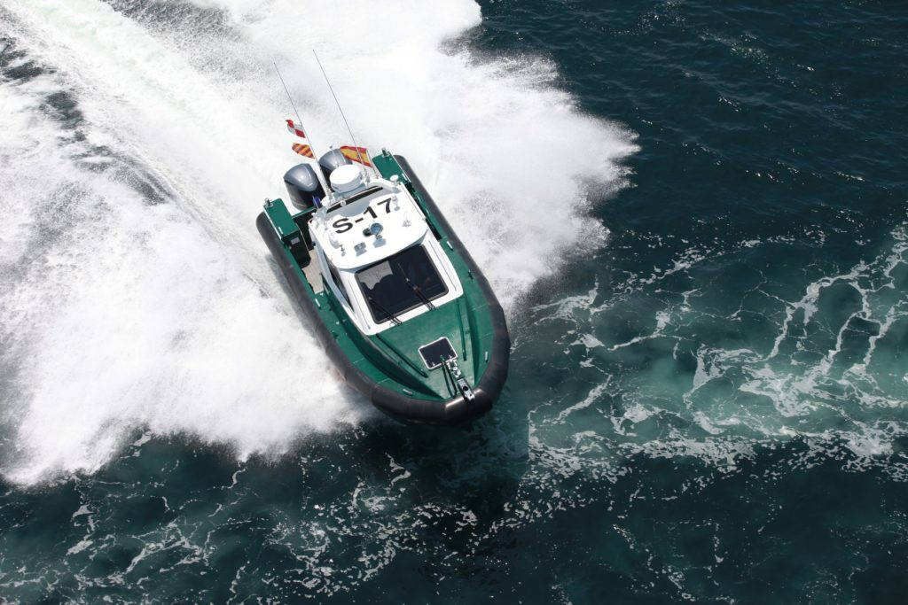 Patrullera de la Guardia Civil construu00edda por Aister en una imagen de la web de la compau00f1u00eda