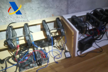 Minería de criptomonedas en un inmueble vinculado a Braulio Vázquez en una imagen de la Agencia Tributaria