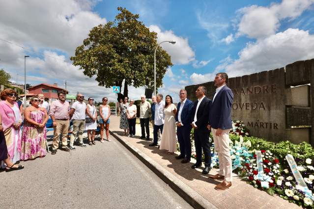 El conselleiro de Cultura, Lingua e Xuventude, José López Campos, participa en un acto en recuerdo de Alexandre Bóveda