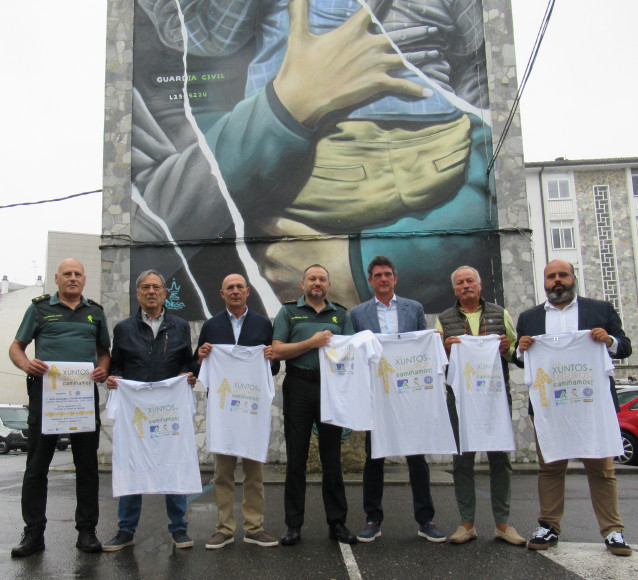 Ruta Solidaria de la Guardia Civil y la Asociación del Camino de Santiago de Lugo