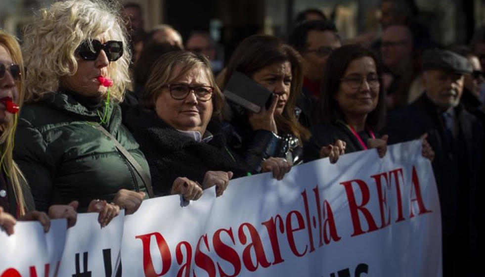 Pasarela al reta manifestación