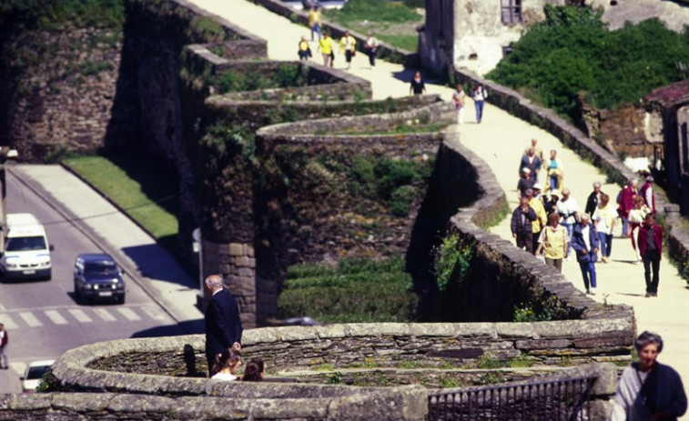 ​El túnel hallado en la muralla de Lugo es romano