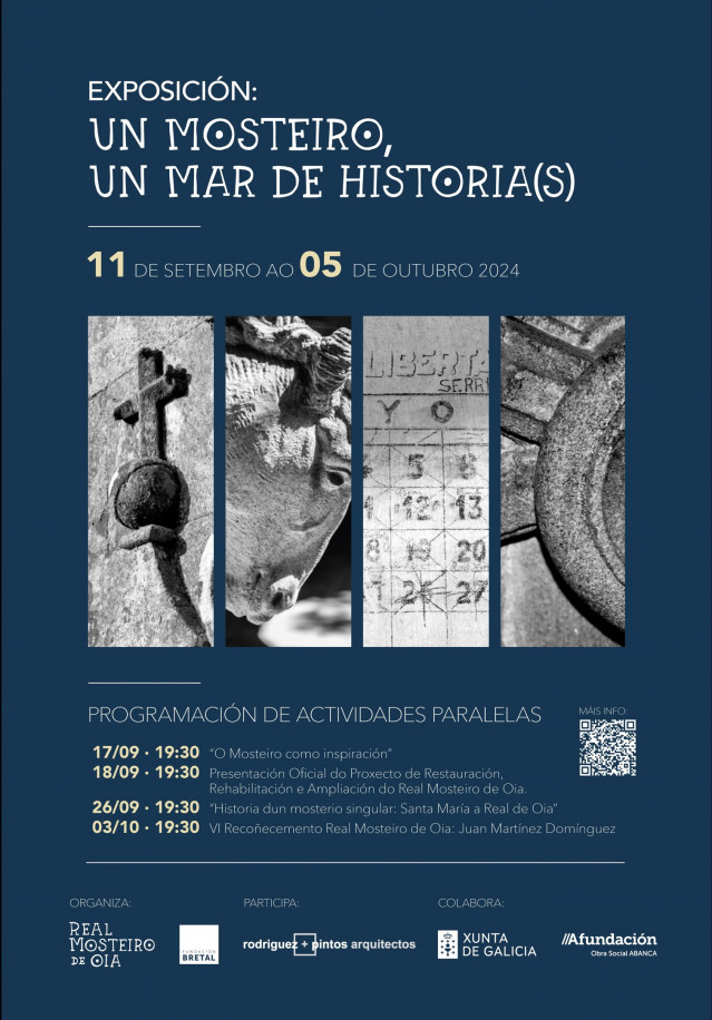 Cartel de la exposición 'Un Mosteiro, un mar de historia(s)'