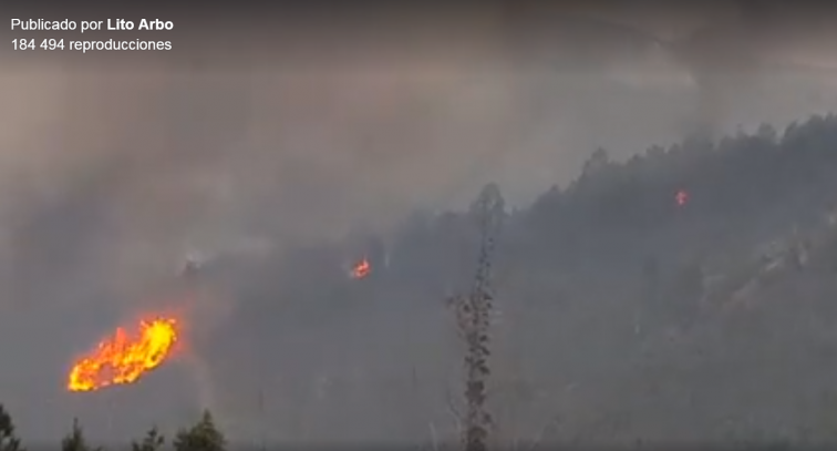 Un vídeo muestra como se provocó el incendio de Arbo