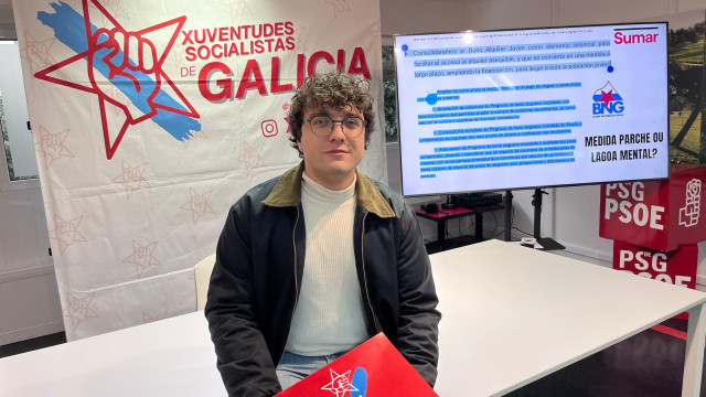 El secretario xeral de las XSG, Xurxo Doval, en rueda de prensa