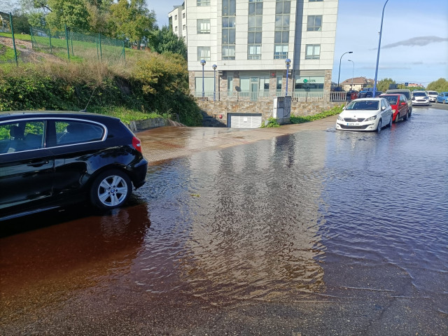 Zonas afectadas en Culleredo (A Coruña) por la rotura en la red general de agua