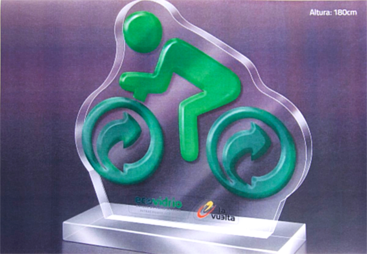 ​El trofeo de las seis etapas gallegas de La Vuelta será de vidrio reciclado