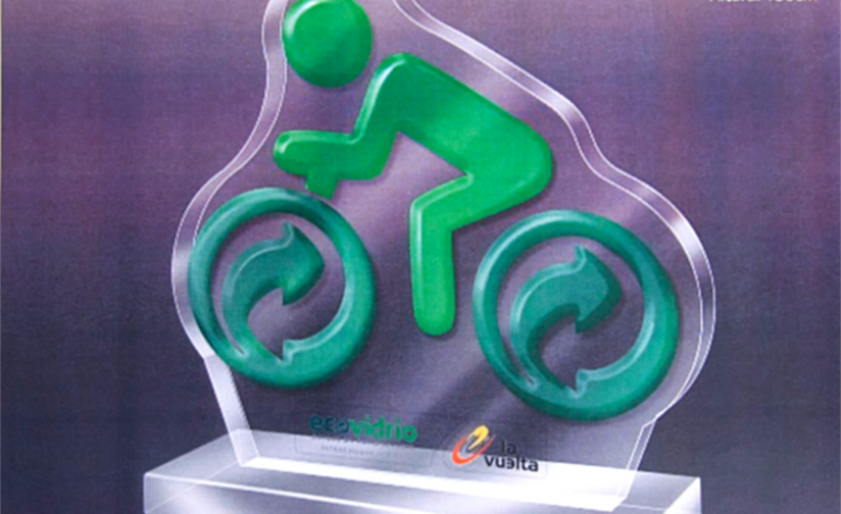 ​El trofeo de las seis etapas gallegas de La Vuelta será de vidrio reciclado