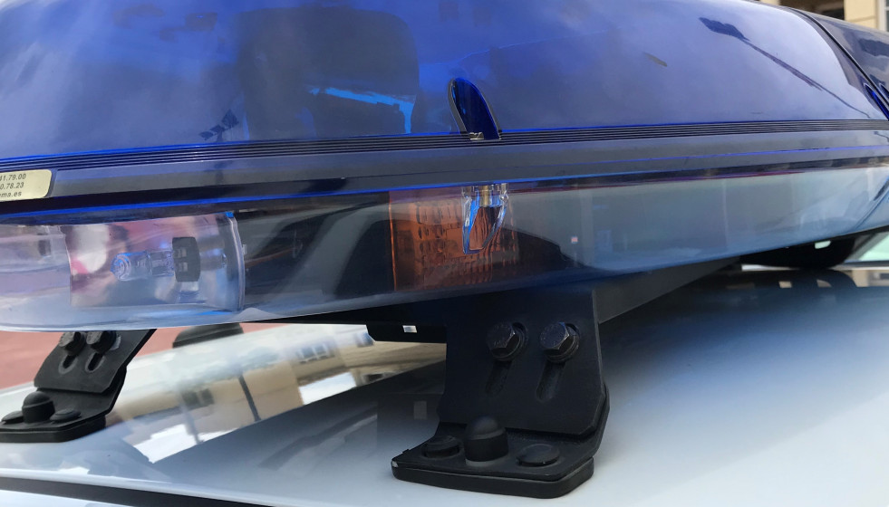 Archivo - Sirena azul de la Policía