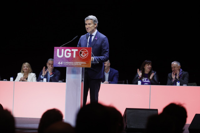 Alberto Núñez Feijóo, Pepe Alvarez, Yolanda Díaz y el Congreso de UGT