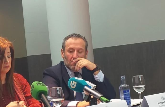 Victor del Campo en una imagen del Foro Econu00f3mico de Galicia