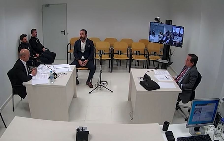 Aldama declarando en los juzgados